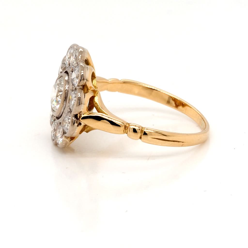 18ct Gold & Diamond Flower Cluster Ring, 1.70cts - Image 2