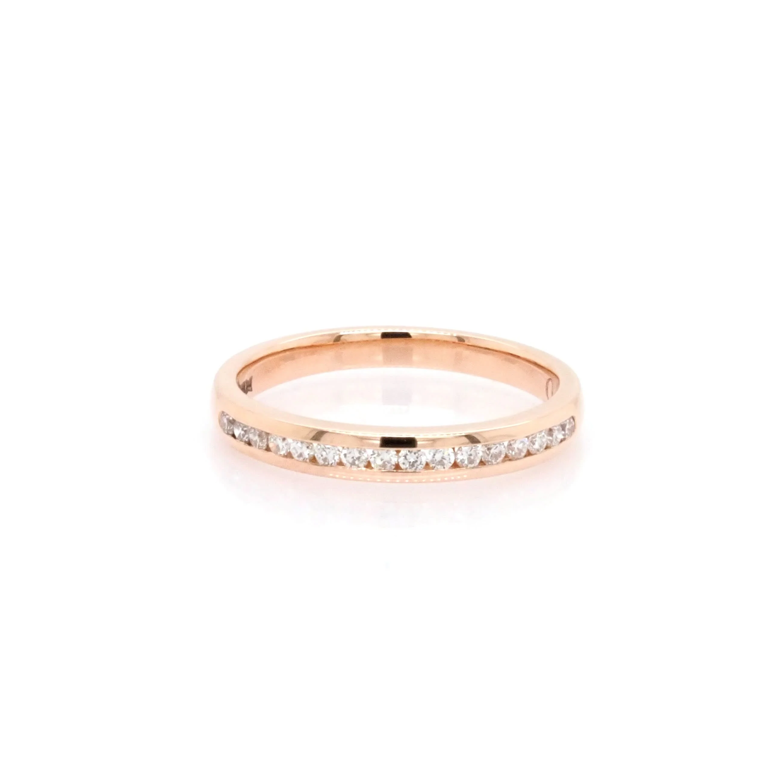 18ct Rose Gold Diamond Half Eternity Ring - Image 2