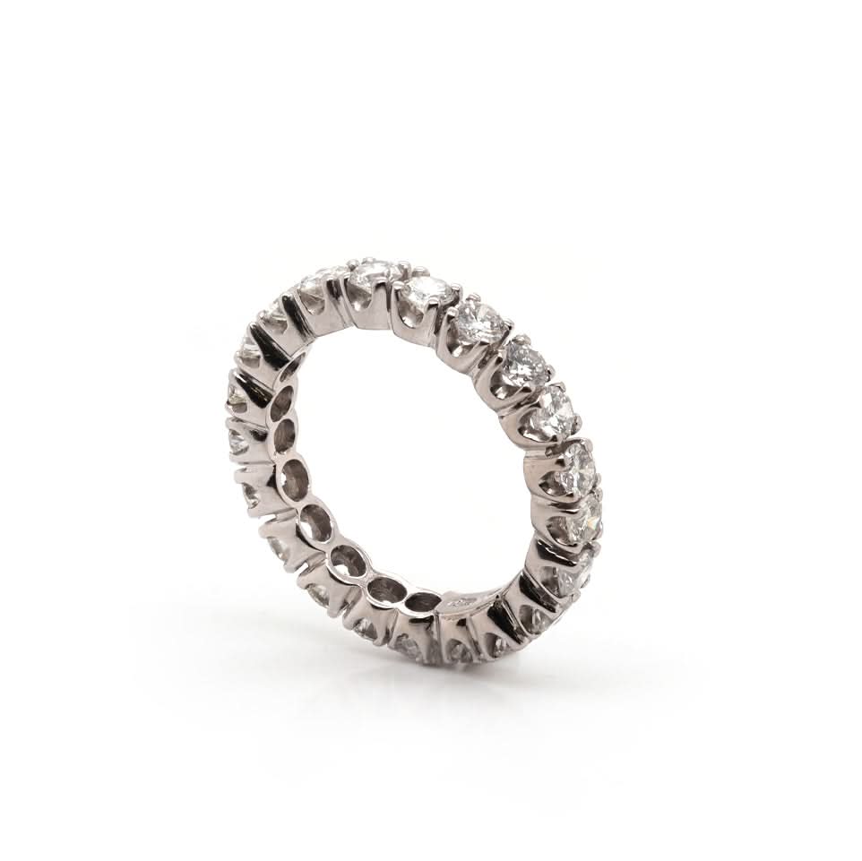 18ct White Gold 21 Diamond Full Eternity Ring - Image 3