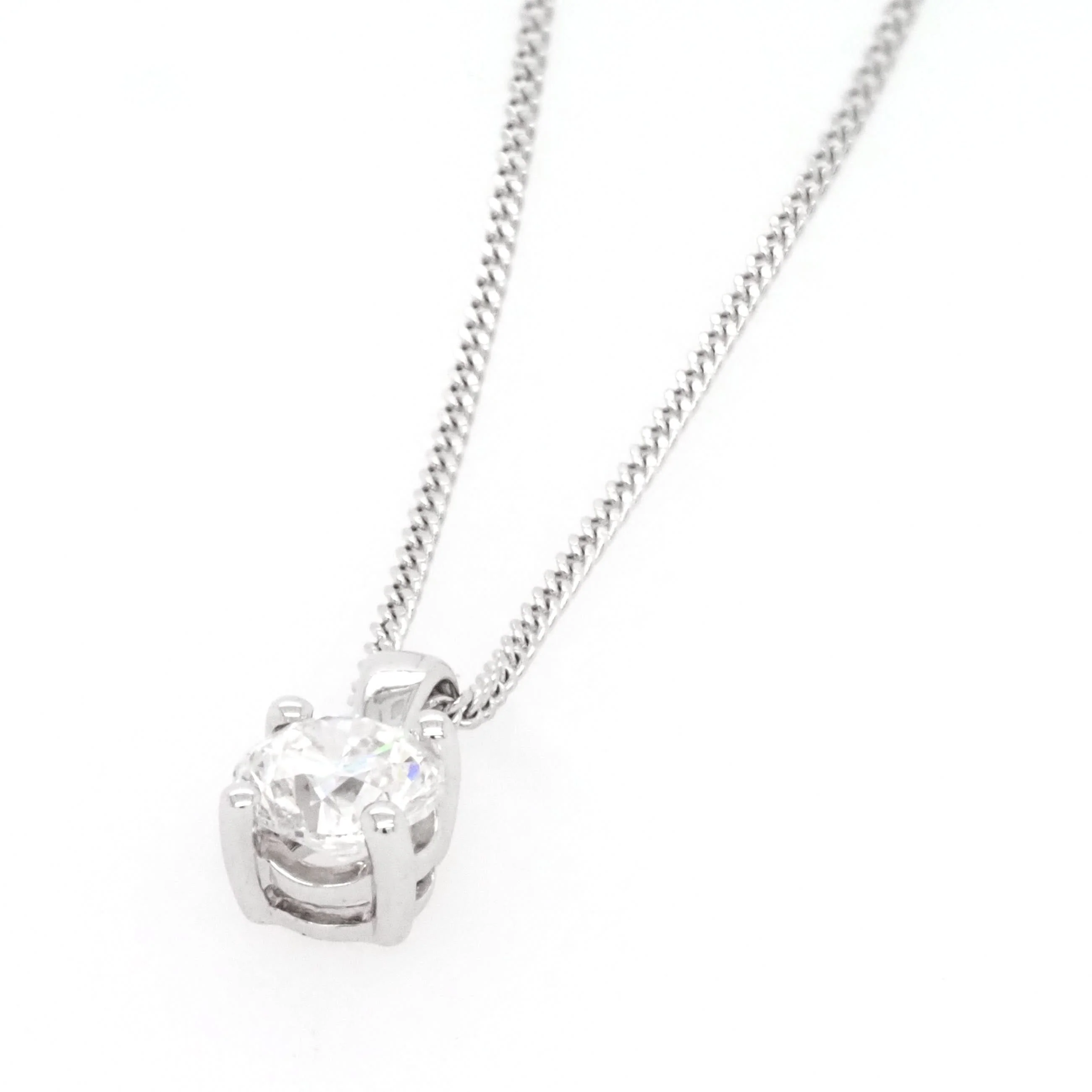 18ct White Gold Brilliant-Cut Diamond Pendant - Image 2
