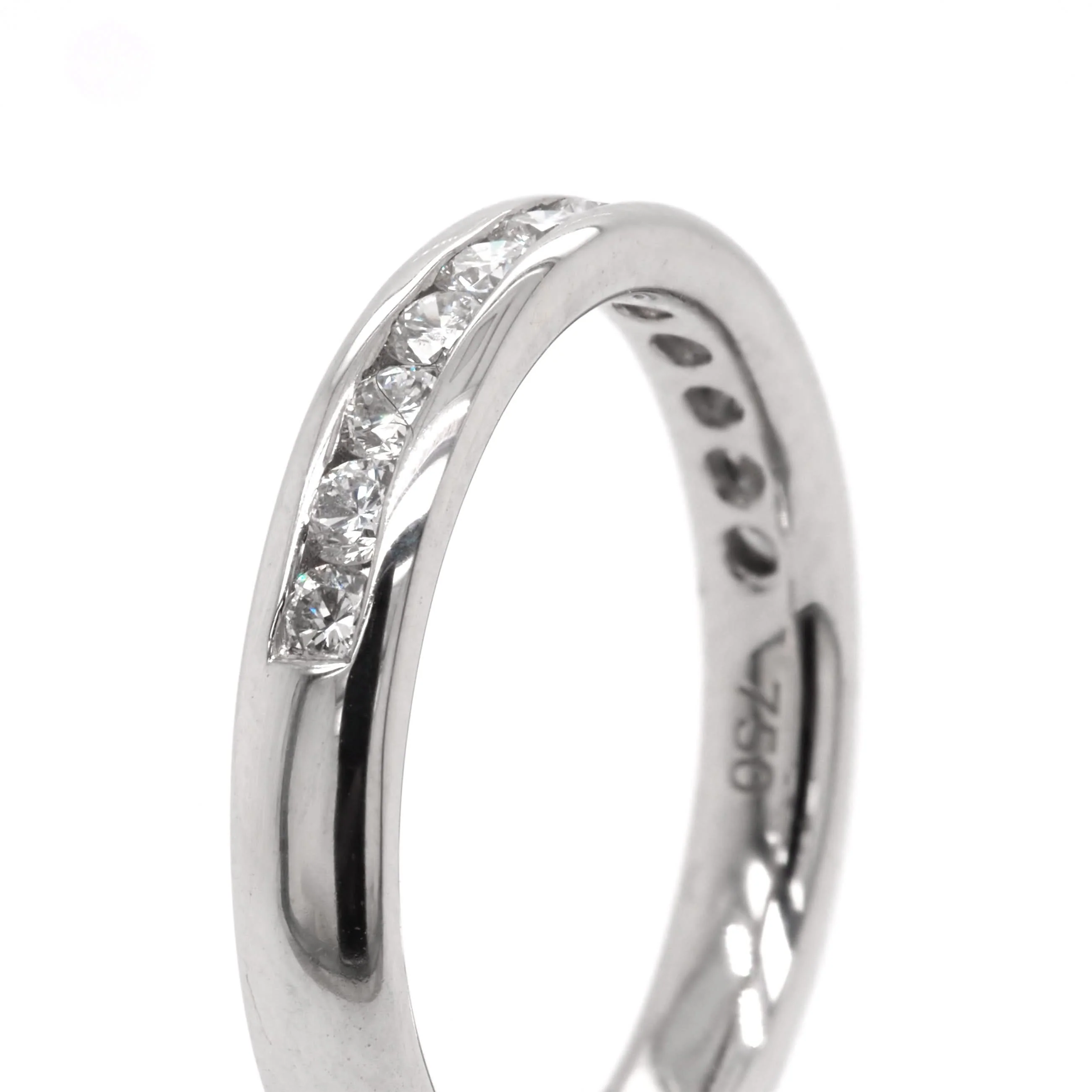 18ct White Gold Channel-Set Diamond Half Eternity Ring, 0.47ct - Image 3