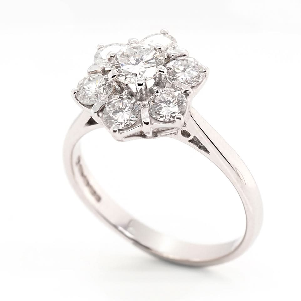 18ct White Gold Diamond Cluster Ring, 1.35cts - Image 2