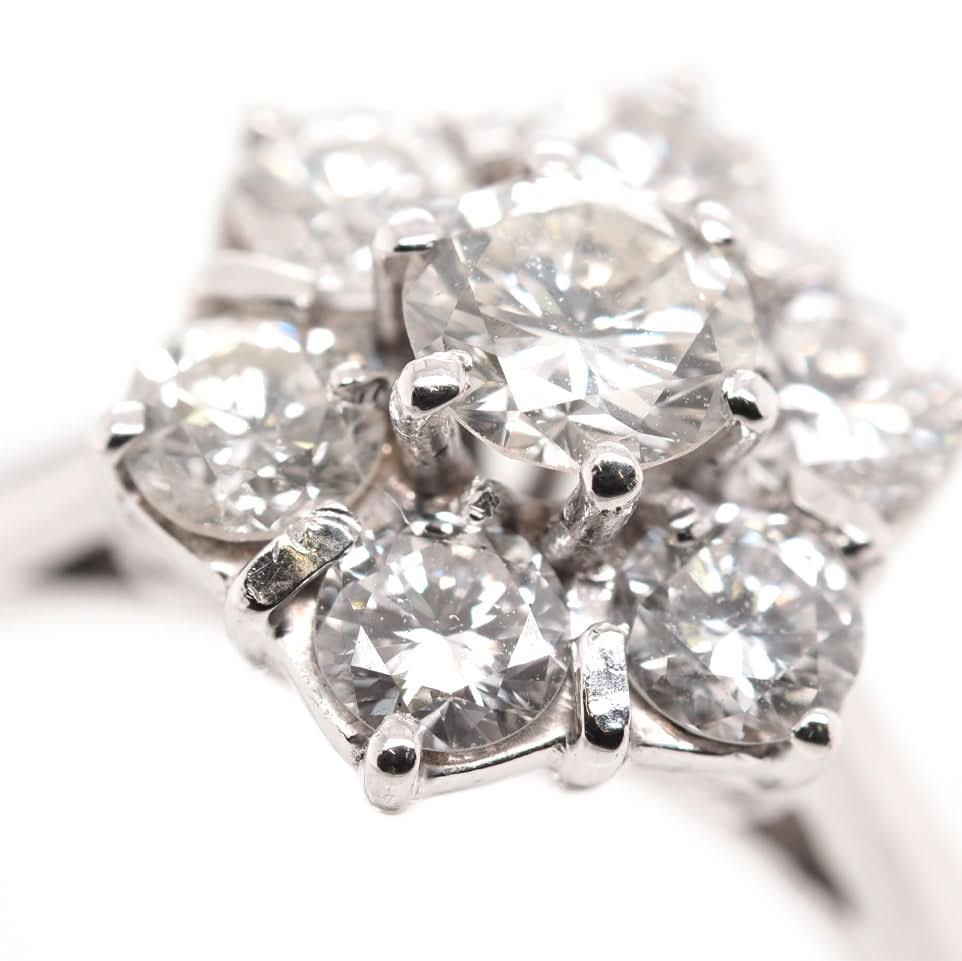 18ct White Gold Diamond Cluster Ring, 1.35cts - Image 4