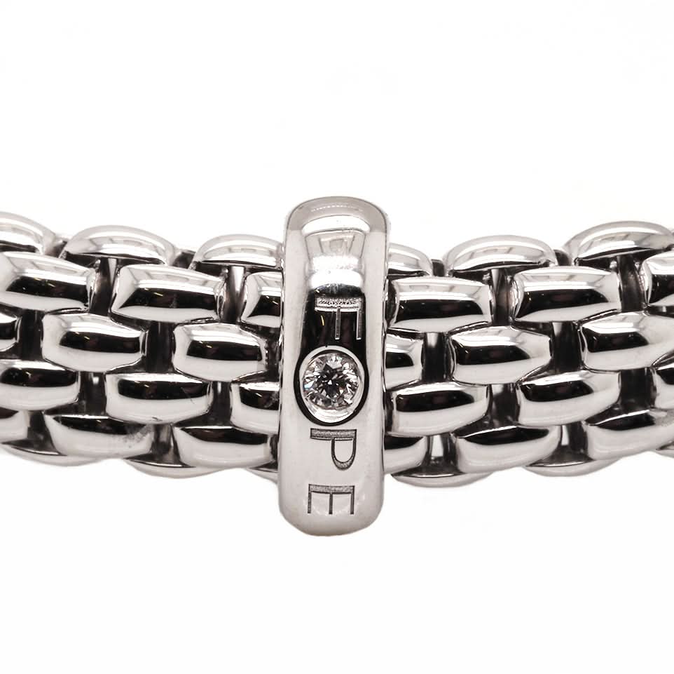 18ct White Gold Round Brilliant Diamond Line Bracelet - Image 2