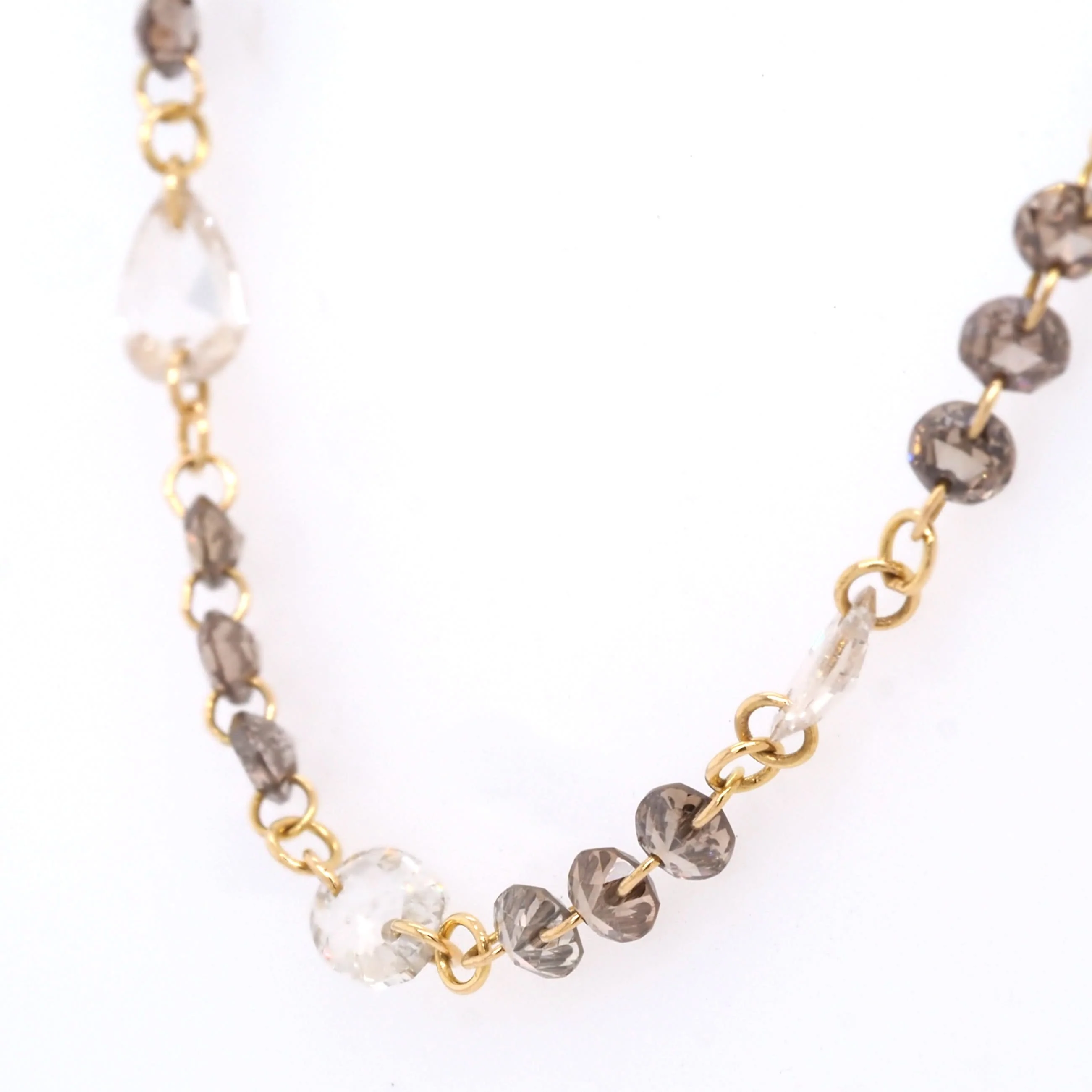 18ct Yellow Gold Diamond-Set Fine Chain Necklace - Image 3