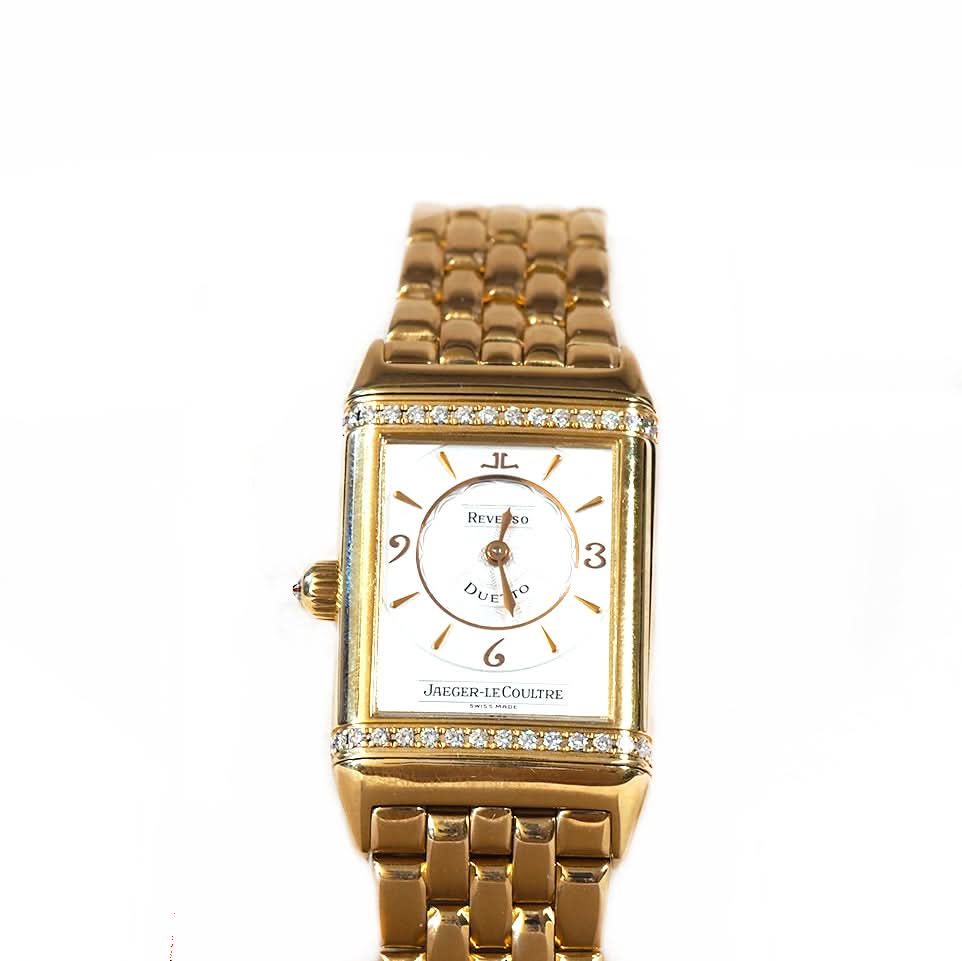18ct Yellow Gold Jaeger-LeCoultre Reverso Duetto Ladies Watch (Ref. 256.1.75) – 2003 - Image 2