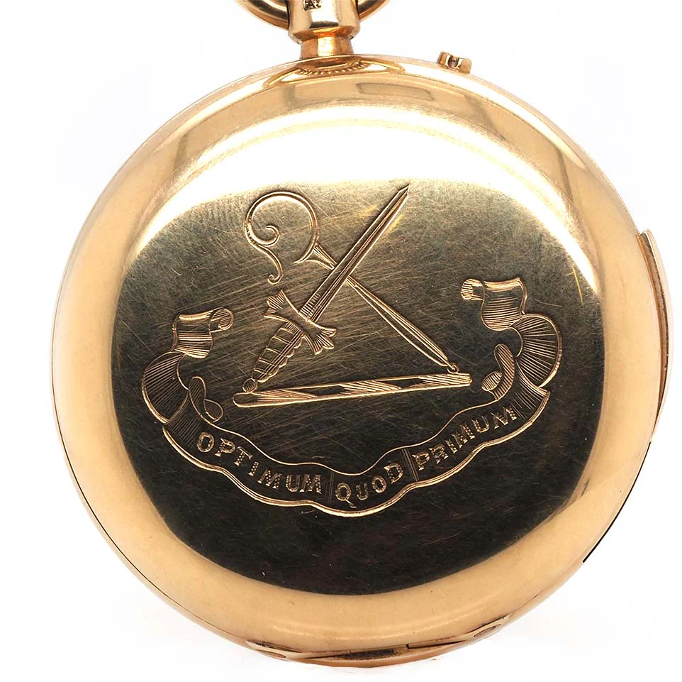 18ct Yellow Gold Rare Fine Minute Repeater Full Hunter Pocket Watch – Moonphase & Leap Year | London 1886 - Image 3