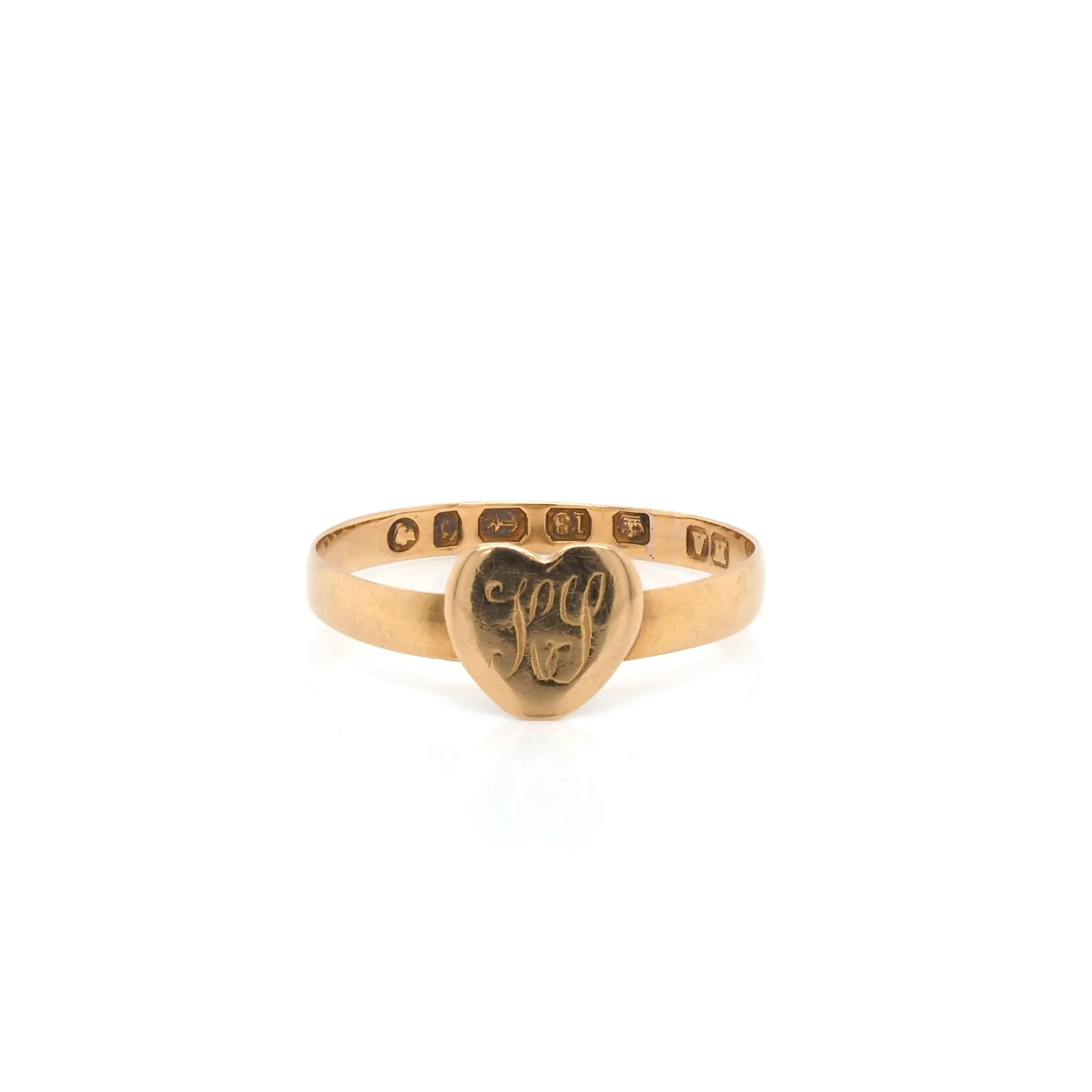 18ct Yellow Gold Victorian Sweetheart Ring, c.1881 - Image 2