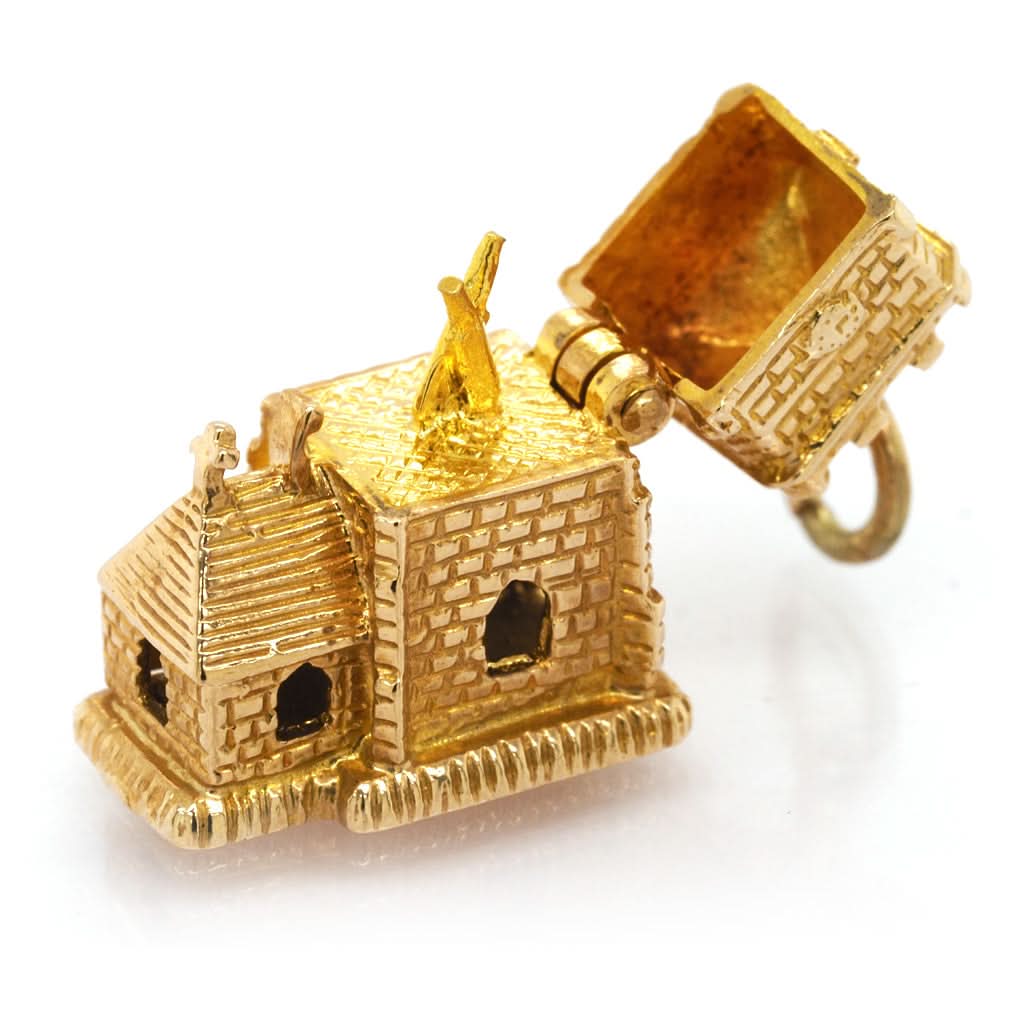 9ct Yellow Gold Church Charm - Image 2