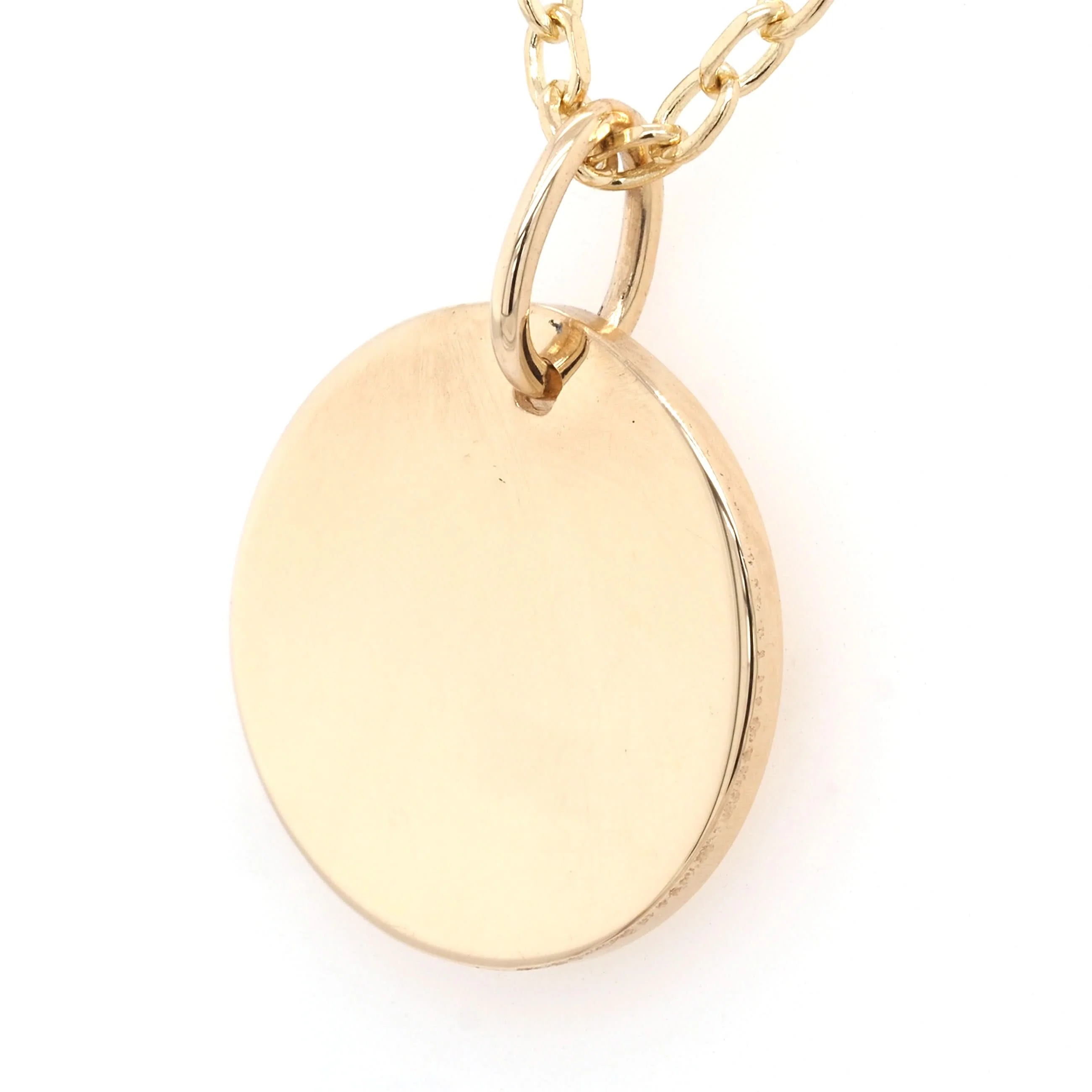 9ct Yellow Gold Disc Pendant - Image 2