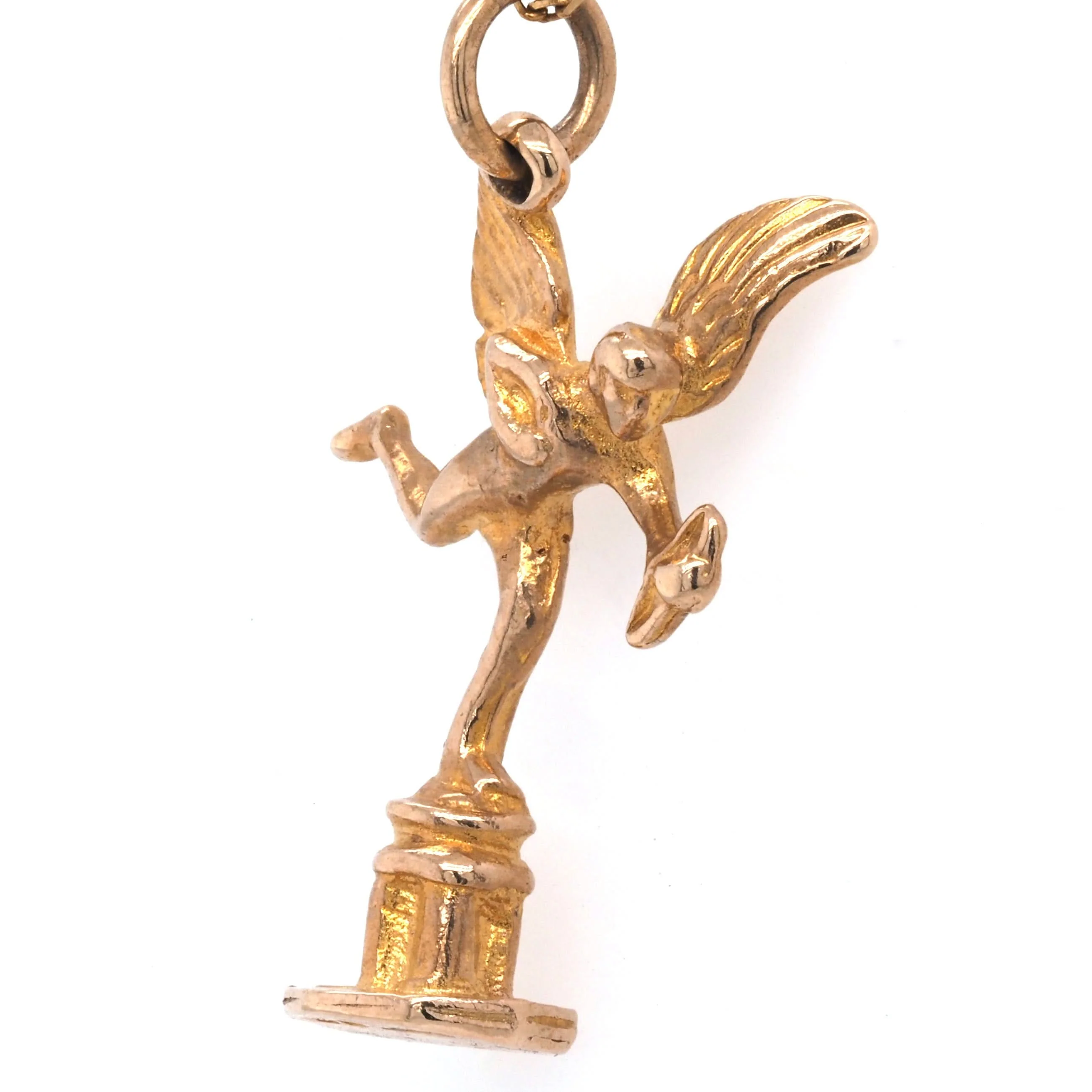 9ct Yellow Gold 'Eros on Plinth' Charm on Chain - Image 2