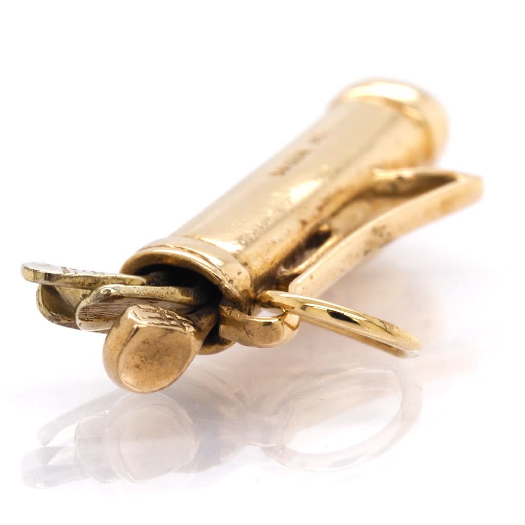 9ct Yellow Gold Golf Bag and Clubs Charm - Image 2