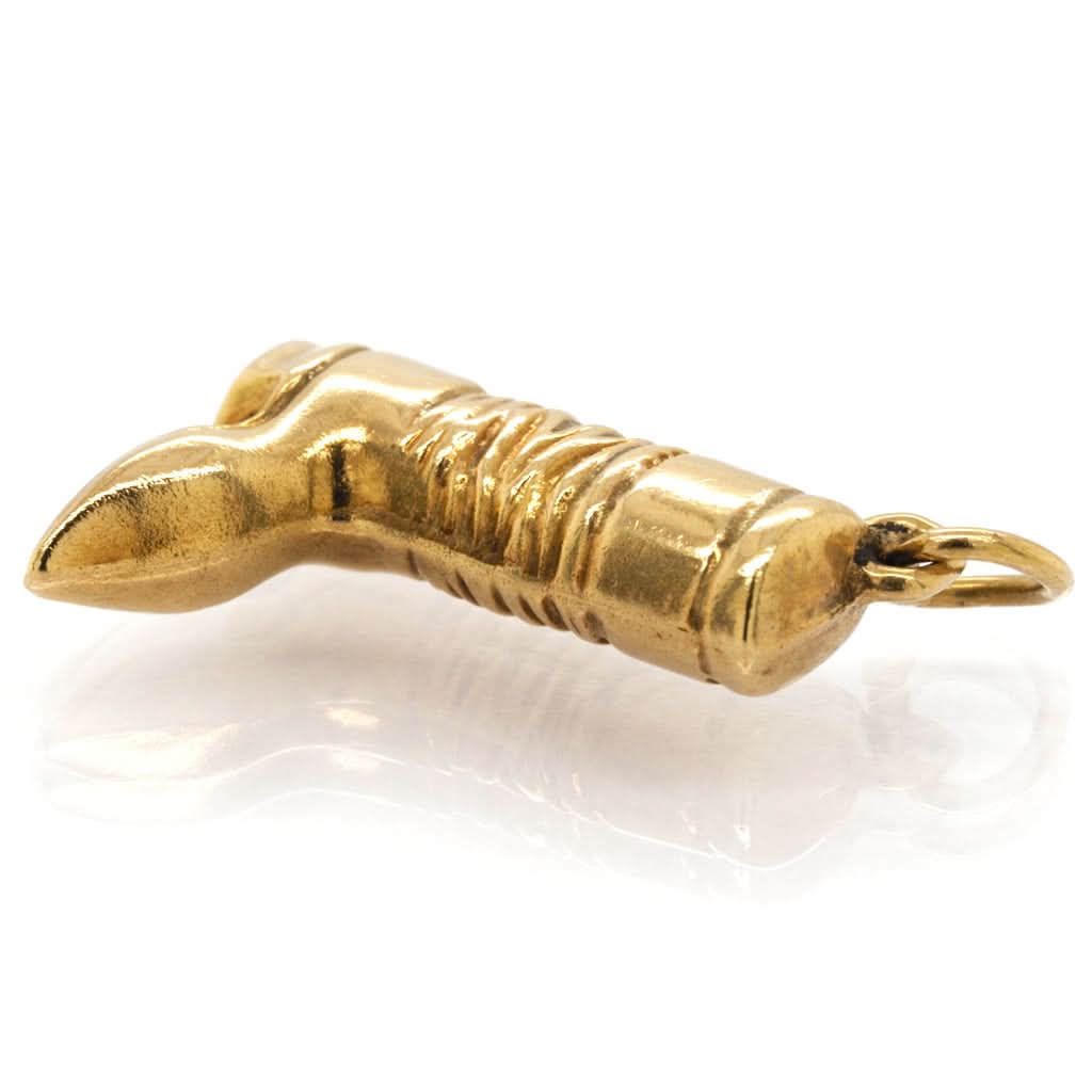 9ct Yellow Gold Long Boot Charm - Image 2