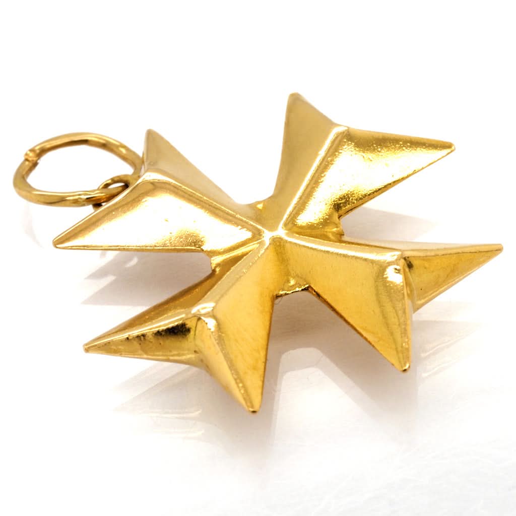 9ct Yellow Gold Maltese Cross Charm - Image 2