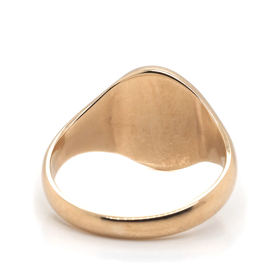 9ct Yellow Gold Oval Signet Ring – Birmingham Hallmark - Image 3