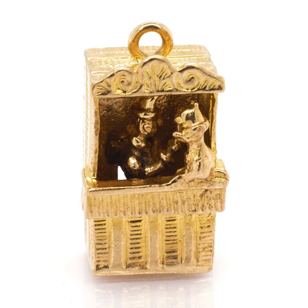 9ct Yellow Gold Punch & Judy Charm - Image 2