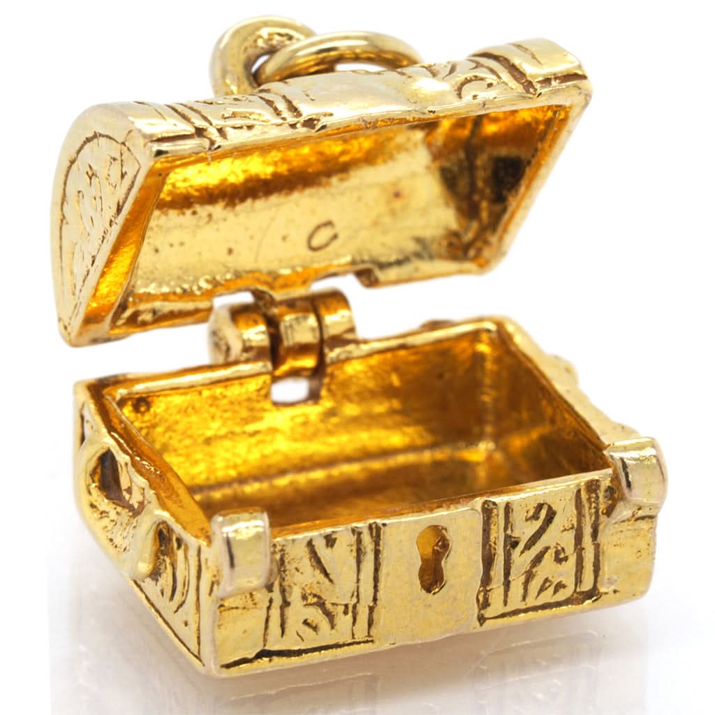 9ct Yellow Gold Treasure Chest Charm - Image 2