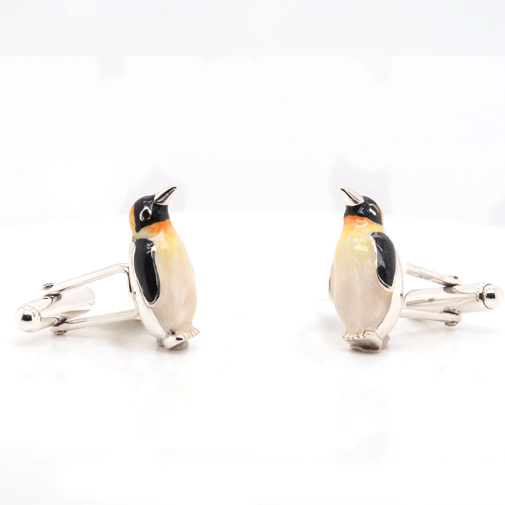 A Pair of Silver Enamel Penguin Cufflinks - Image 2