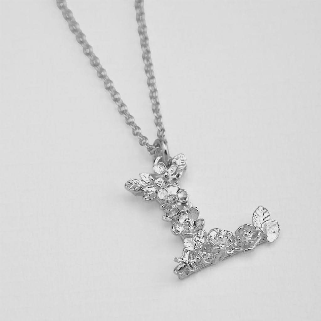 Alex Monroe Floral Letter L Necklace - Image 4
