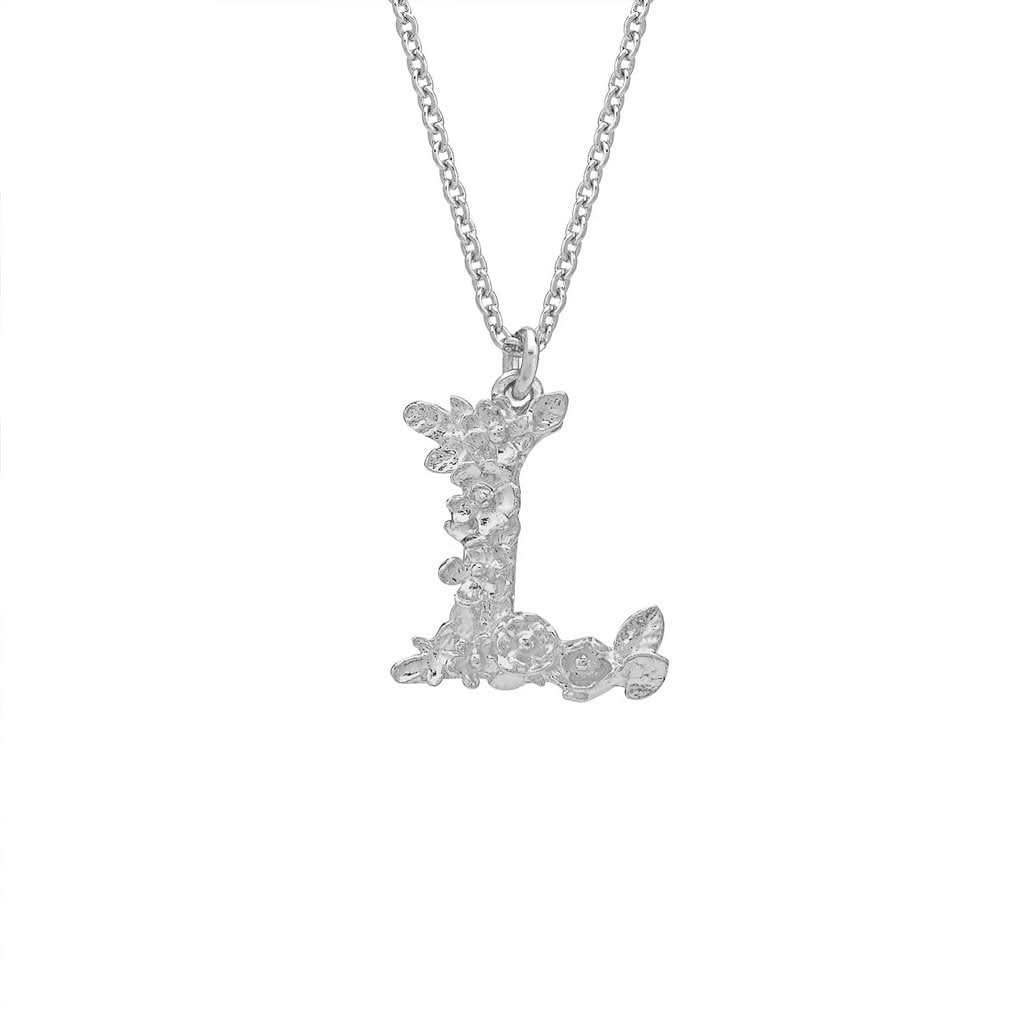 Alex Monroe Floral Letter L Necklace - Image 5