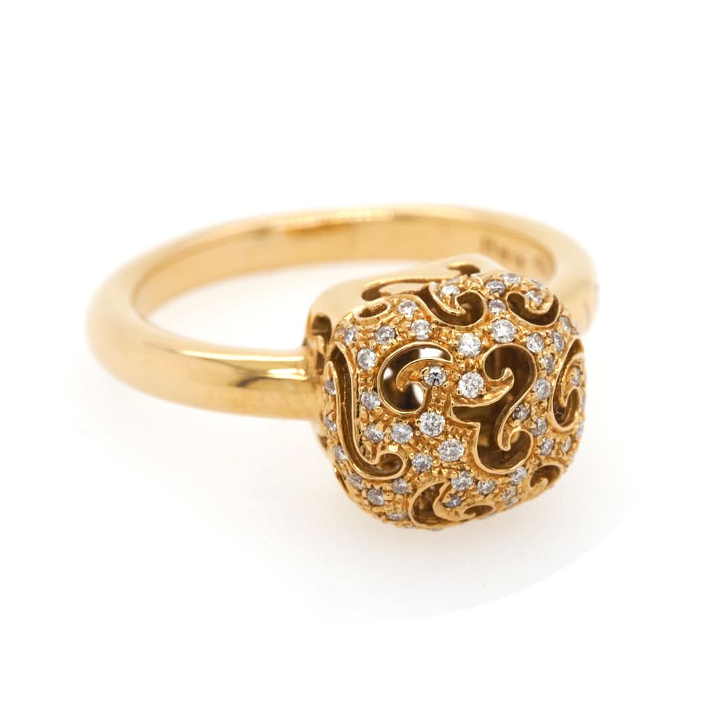 An 18ct Rose Gold Pierced Diamond-Set Ring - Image 2