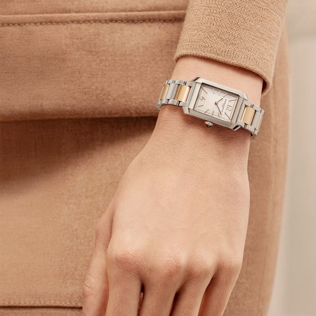 Baume et Mercier Hampton Steel and Pink Gold-Capped Steel Quartz Watch 10751 - Image 2