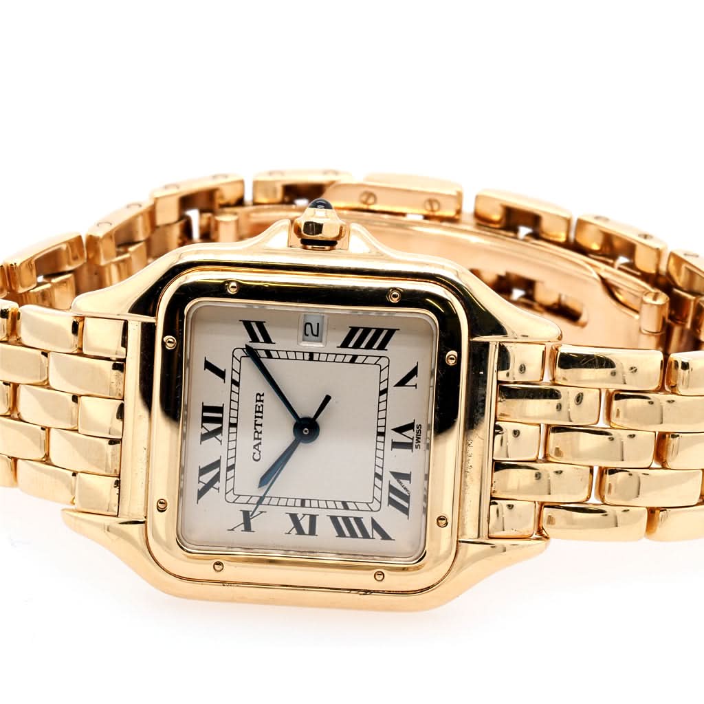 Cartier 18ct Gold Panthère Medium Model Quartz Date Bracelet Watch 1060 - Image 3
