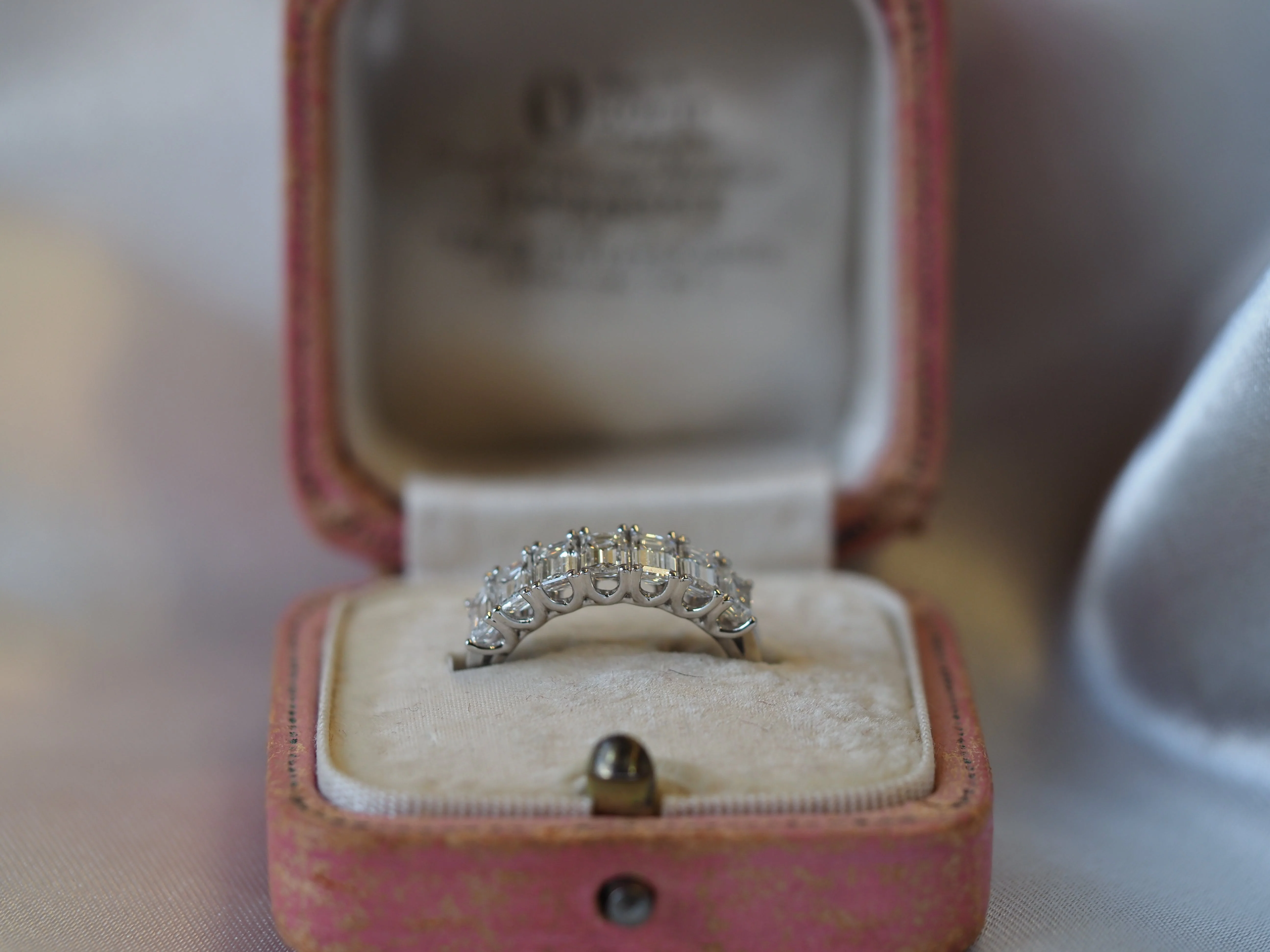 Diamond Baguette Half-Eternity Ring in Platinum - Image 2