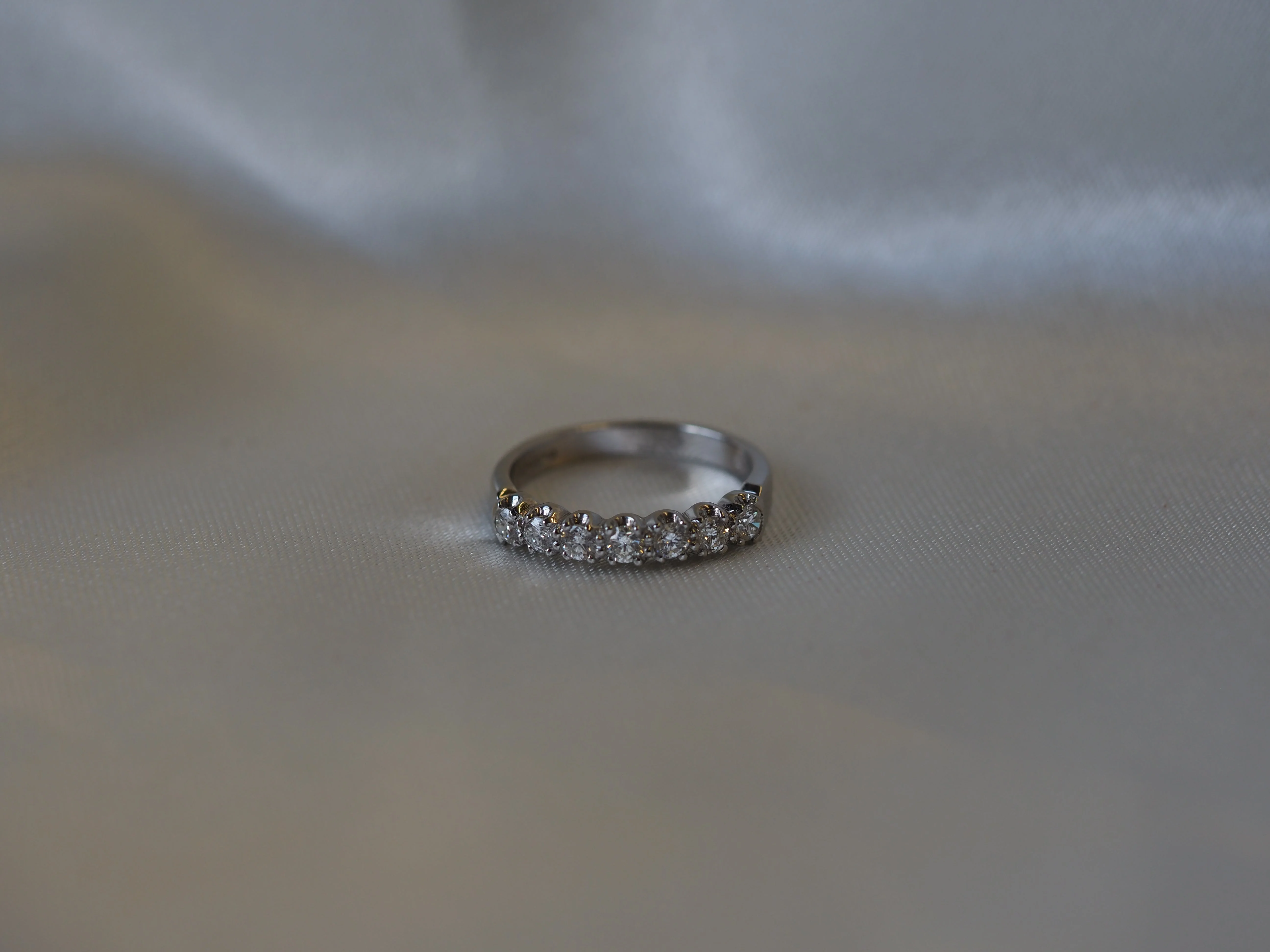 Diamond Half-Eternity Ring in Platinum - Image 2