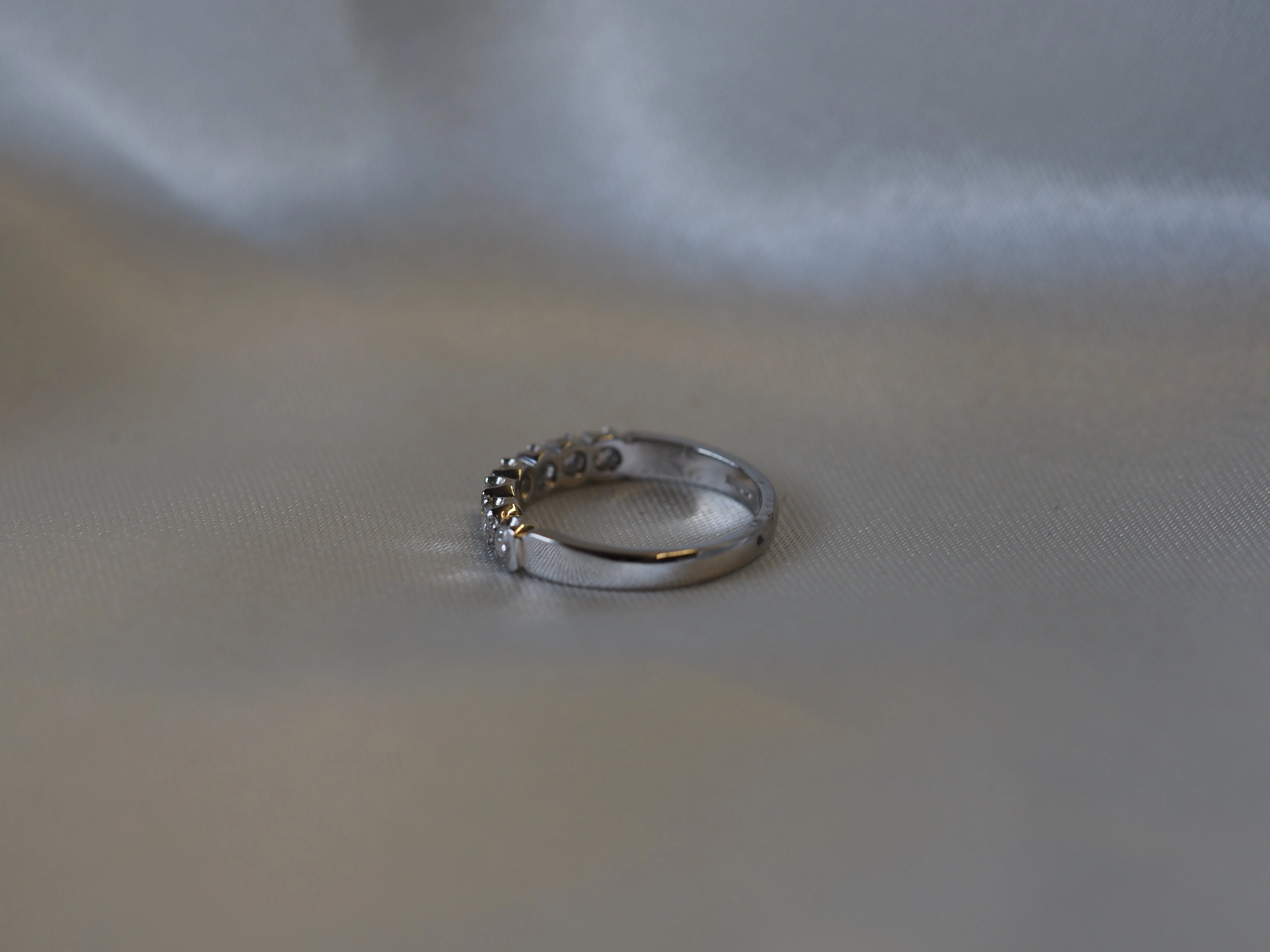 Diamond Half-Eternity Ring in Platinum - Image 3