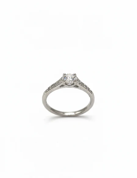 Diamond Solitaire Ring in Platinum - Image 2