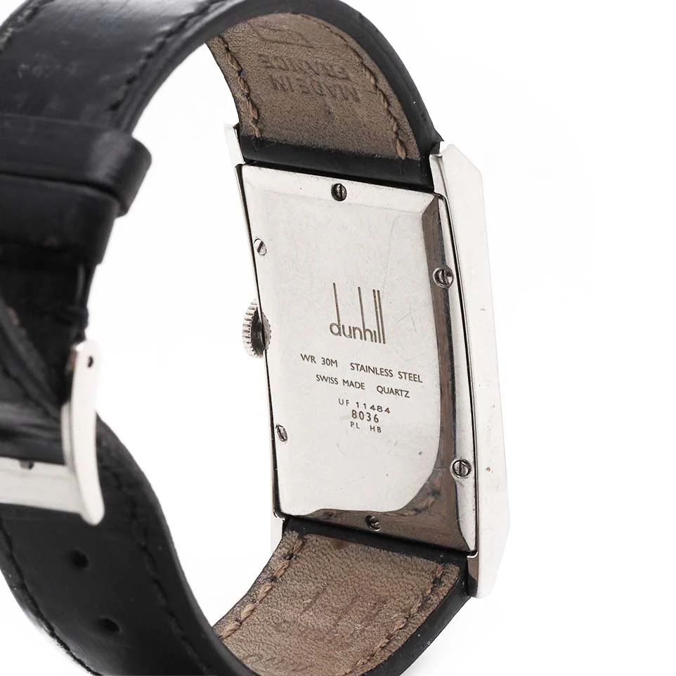 Dunhill Wafer Thin Steel Watch on Black Strap - Image 2