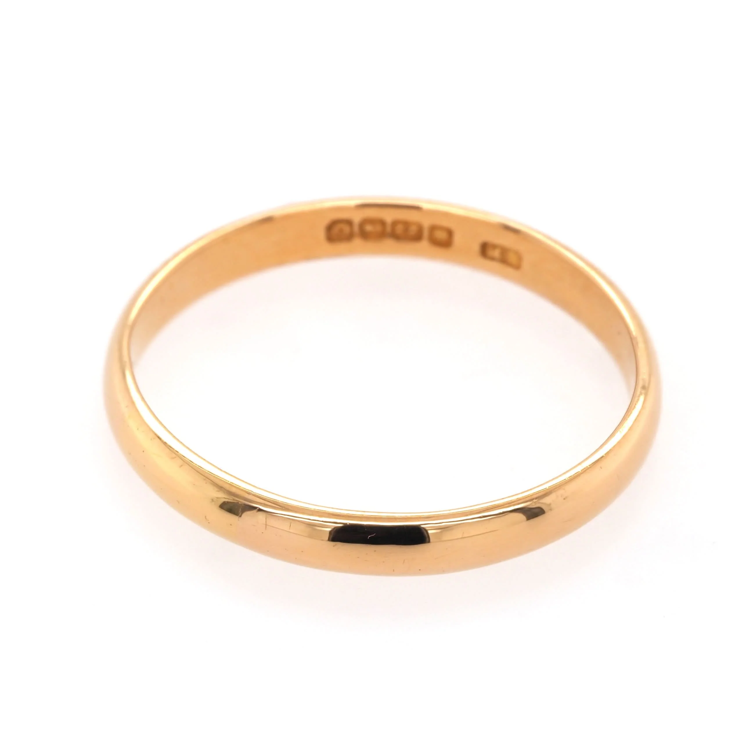 Edwardian 22ct Yellow Gold Wedding Band, c.1913 - Image 2