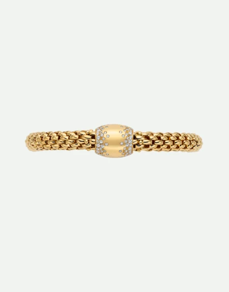 Gold Love Nest Flex'it Bracelet with Diamond Pavé - Image 2