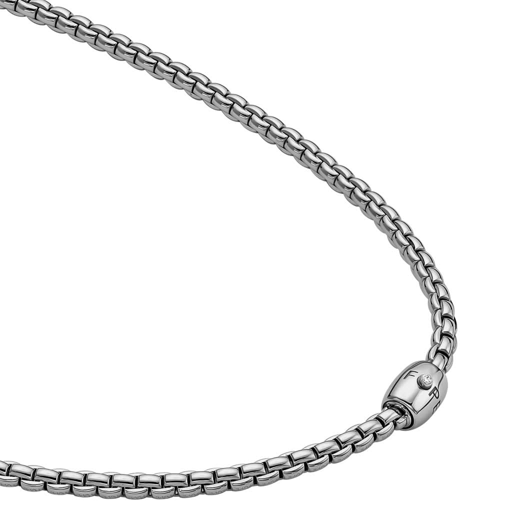 FOPE EKA Flex'it 18ct White Gold Necklace with Diamond-set Push Clasp - Image 2