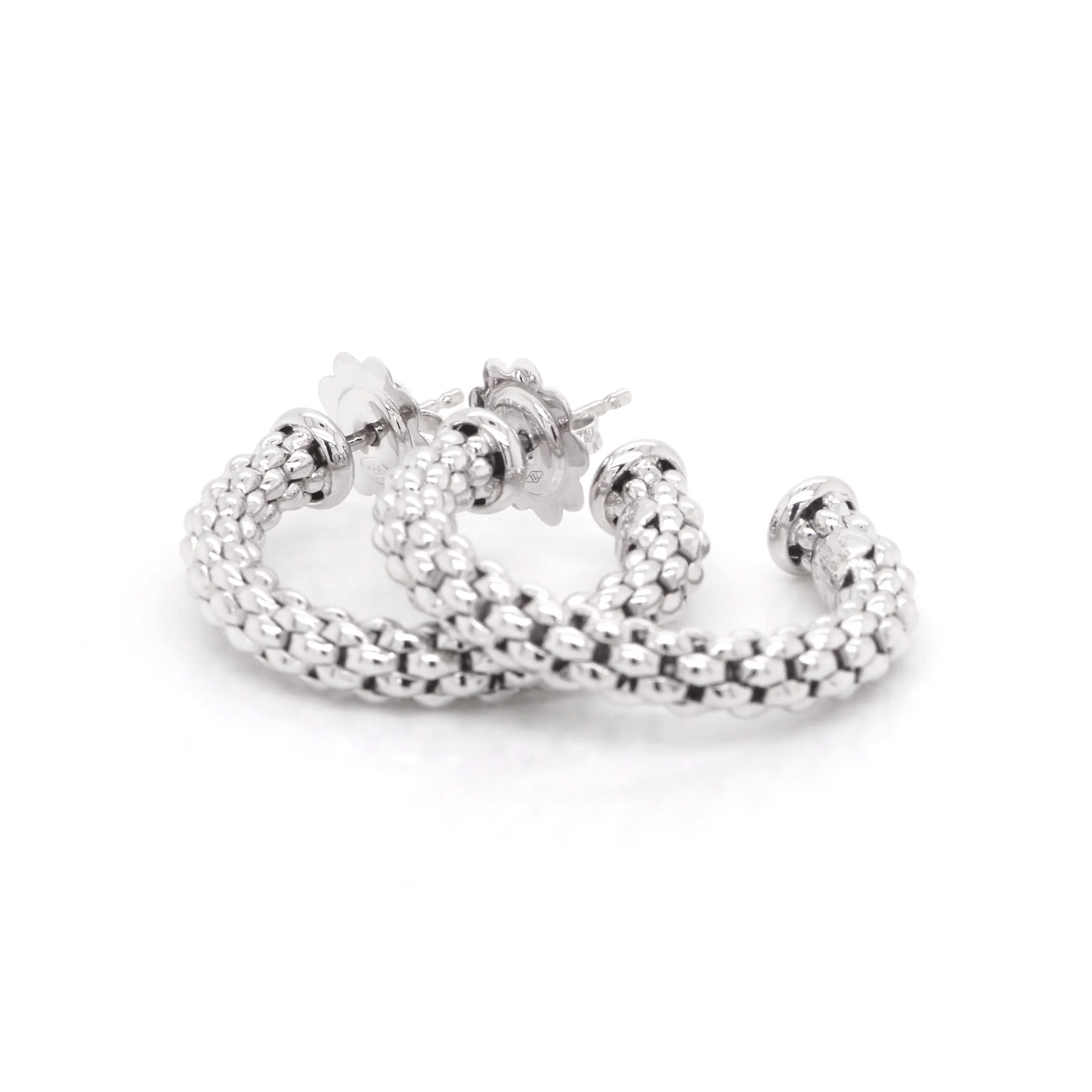 FOPE Essentials 18ct White Gold Hoop Earrings - Image 2