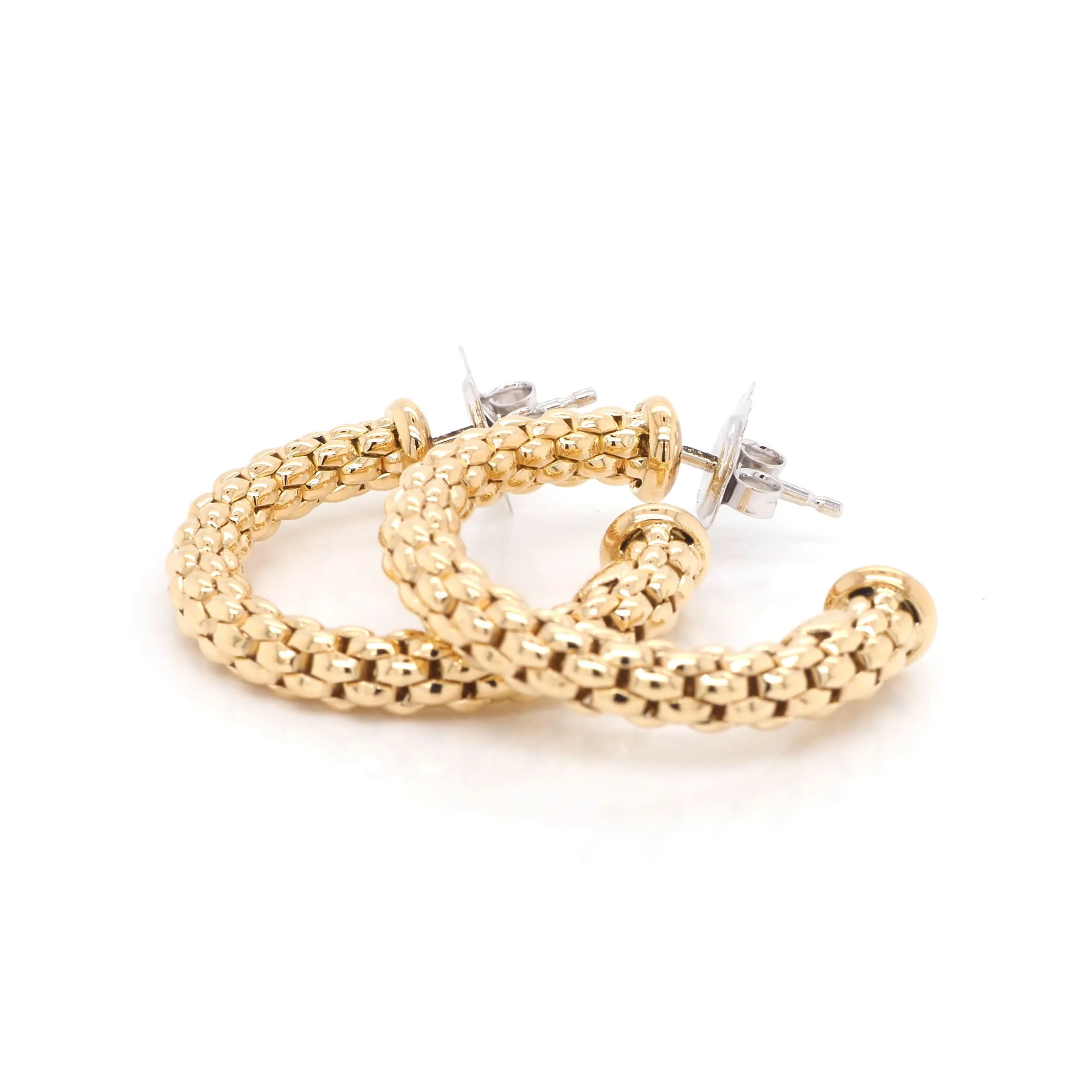 FOPE Essentials 18ct Yellow Gold Hoop Earrings - Image 2