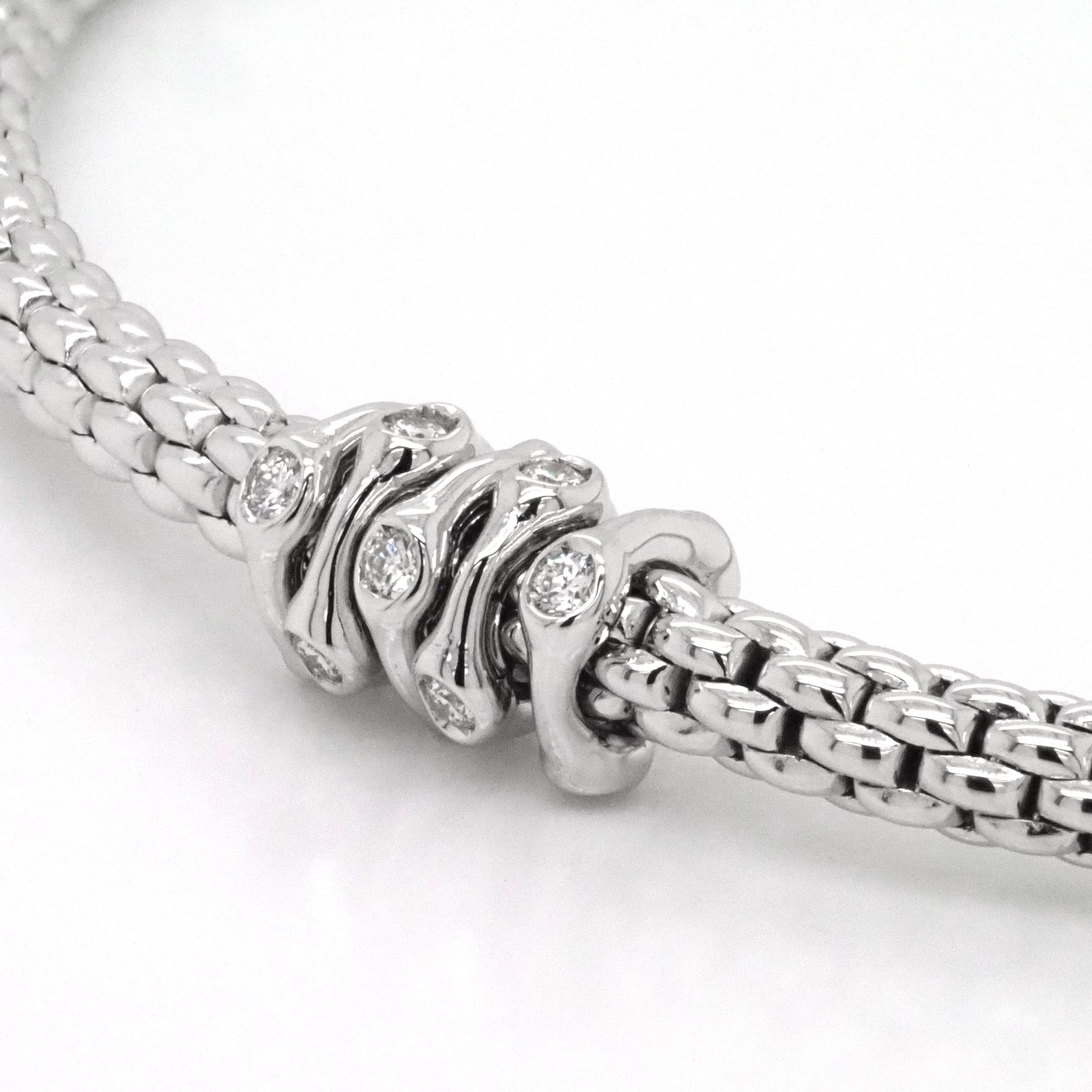 FOPE Prima 18ct White Gold 'Flex'it' Bracelet - Image 2