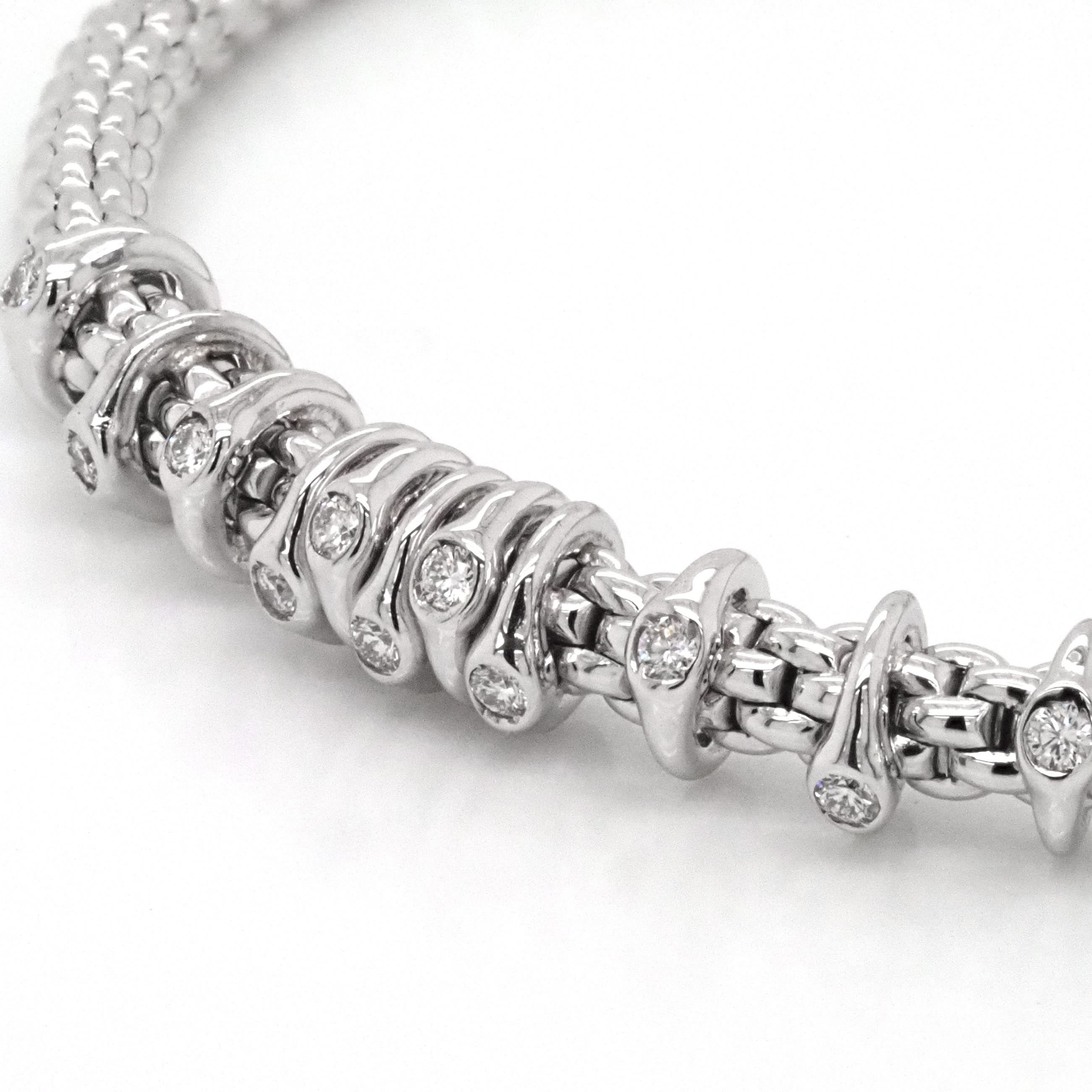 FOPE Prima 18ct White Gold 'Flex'it' Bracelet - Image 2