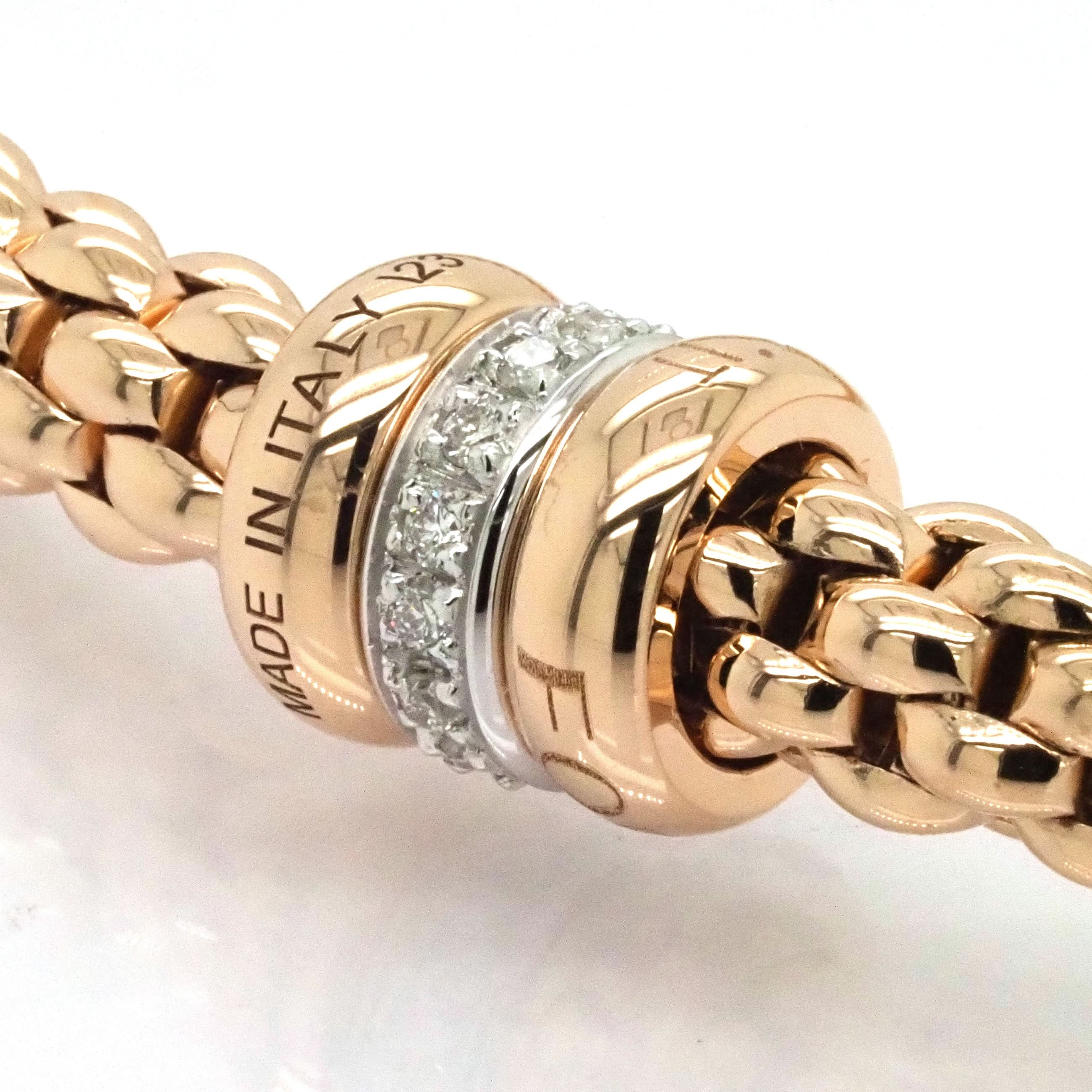 FOPE Solo 18ct Rose Gold 'Flex'it' Bracelet - Image 2