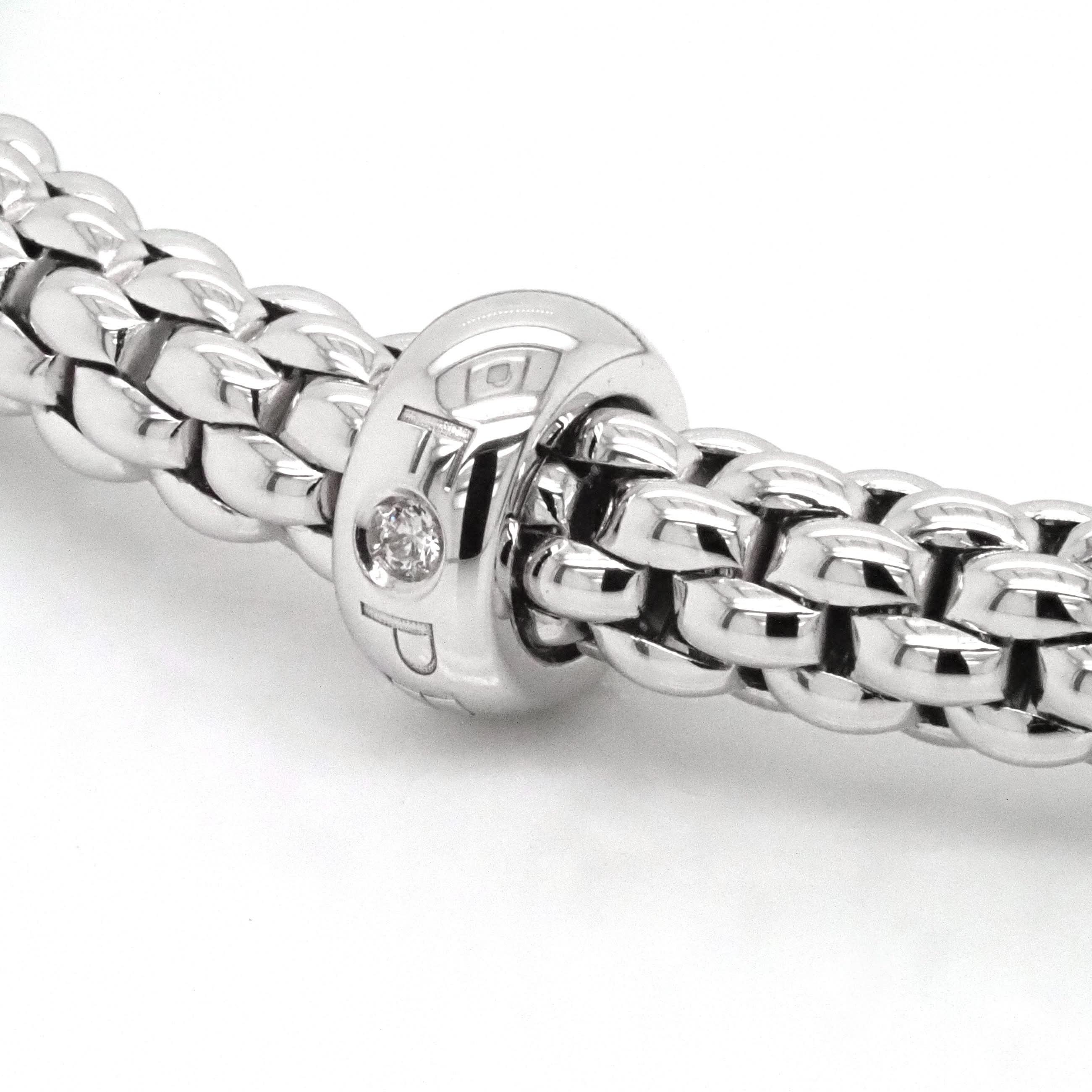 FOPE Solo 18ct White Gold 'Flex'it' Bracelet - Image 2