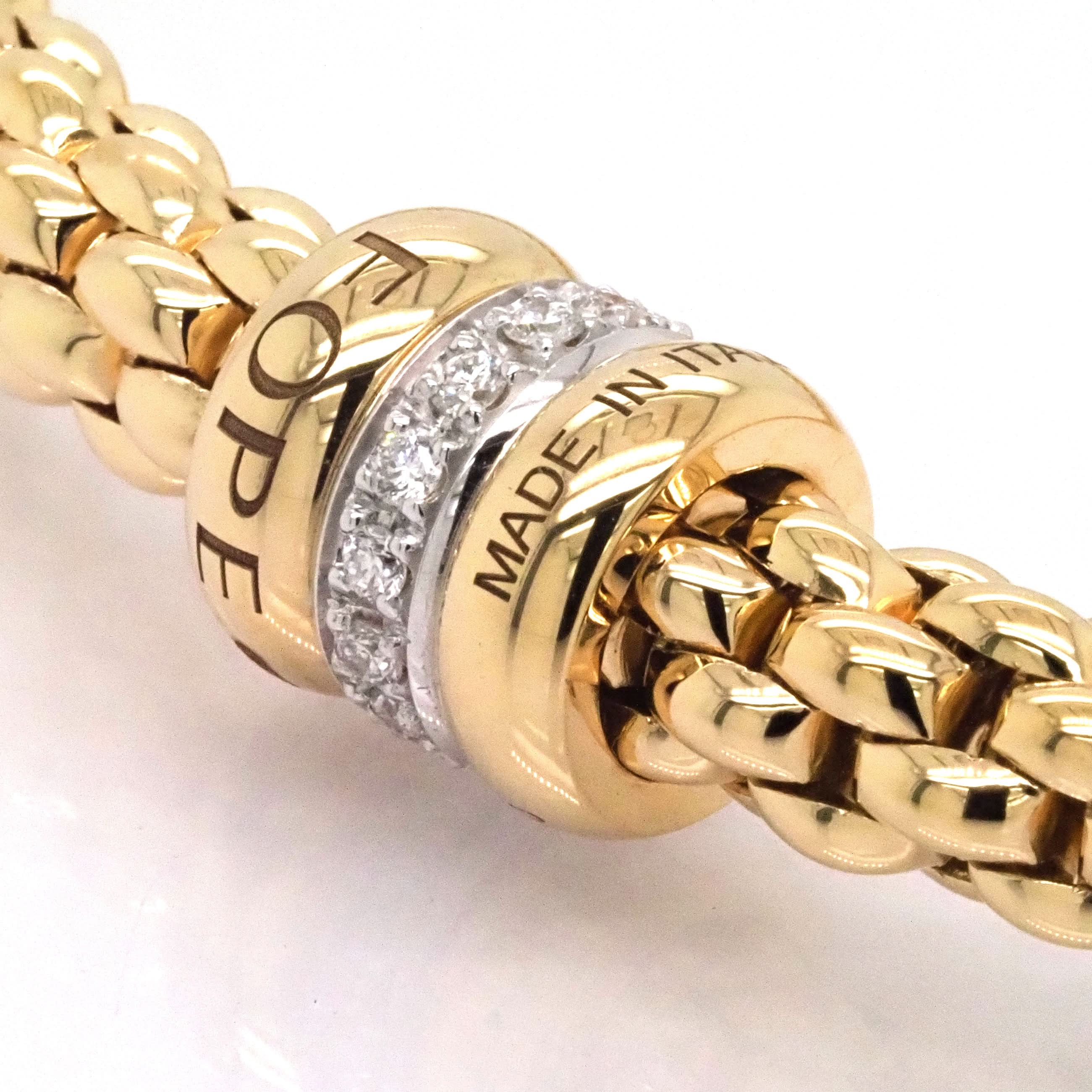 FOPE Solo 18ct Yellow Gold 'Flex'it' Bracelet - Image 2
