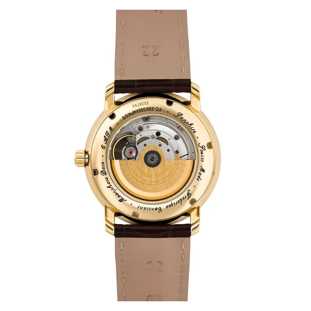 Frederique Constant Classics Heartbeat Moonphase Date Automatic Gold PVD Watch FC-335MC4P5 - Image 2