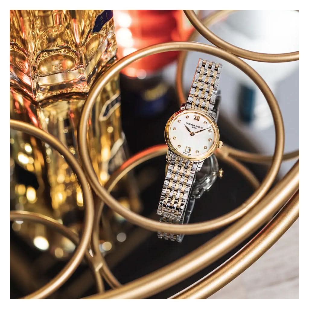 Frederique Constant Classics Slimline Diamond Quartz Date Watch FC-220MPWD1S23B - Image 2