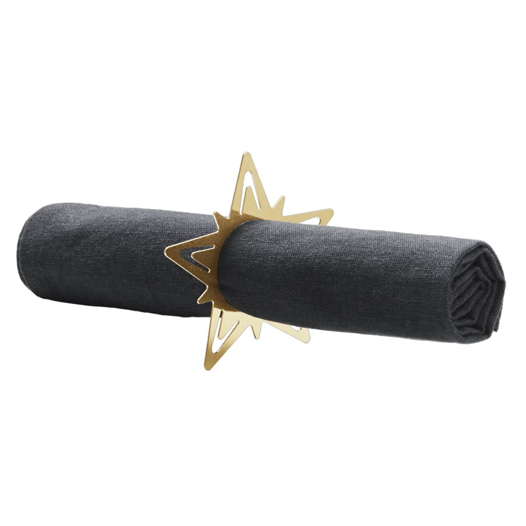Georg Jensen 18ct Gold-Plated Christmas Napkin Ring 10019322 - Image 2