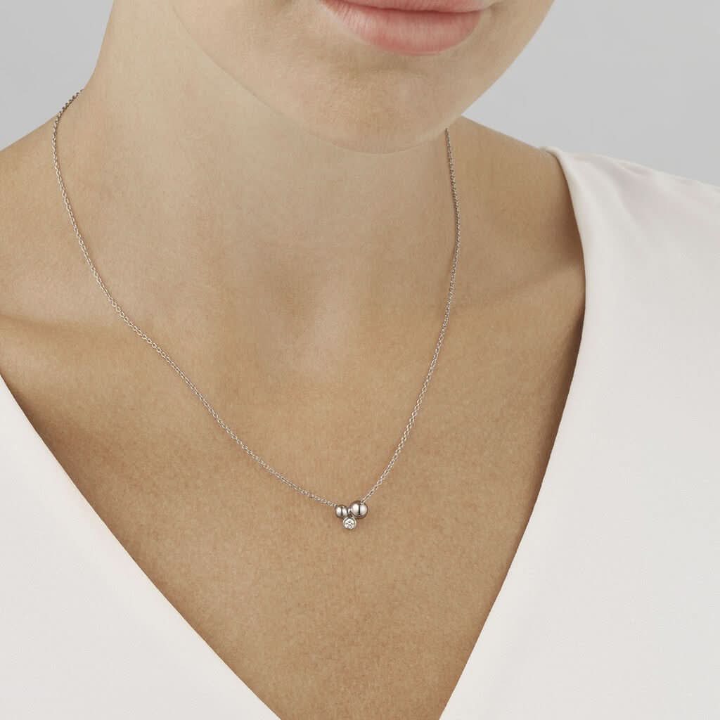 Georg Jensen Moonlight Grapes Pendant - Sterling Silver and Diamond (20000713) - Image 2