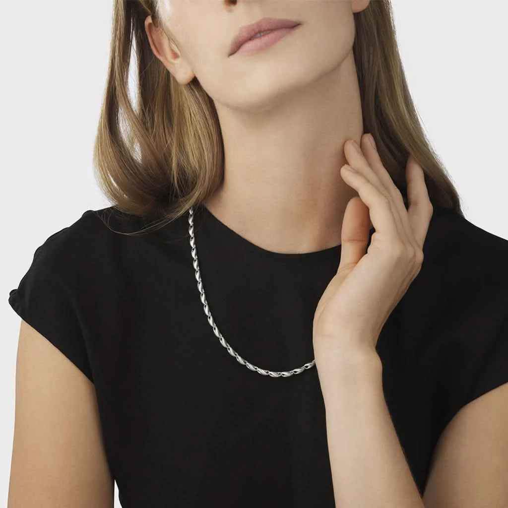 Georg Jensen Silver Reflect Necklace Long 20001094 - Image 2