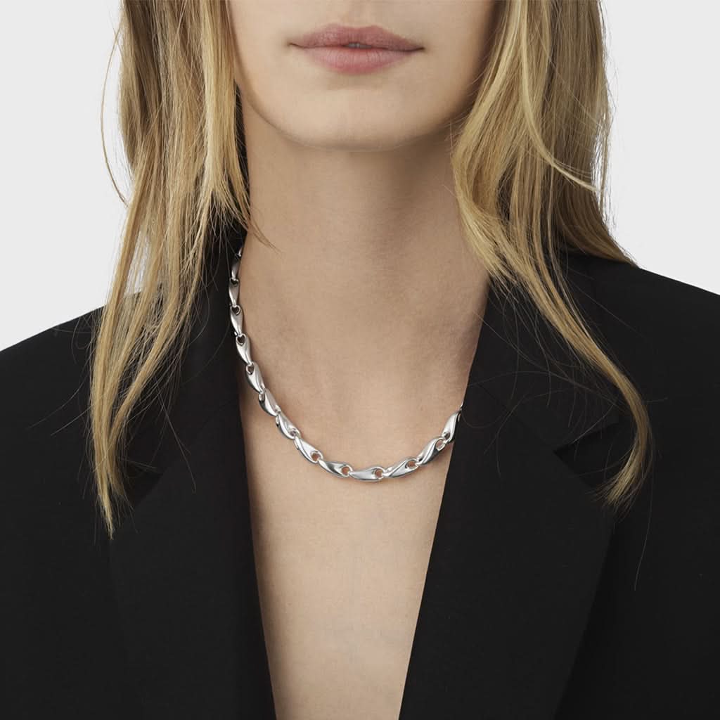 Georg Jensen Silver Reflect Necklace 20001178 - Image 2