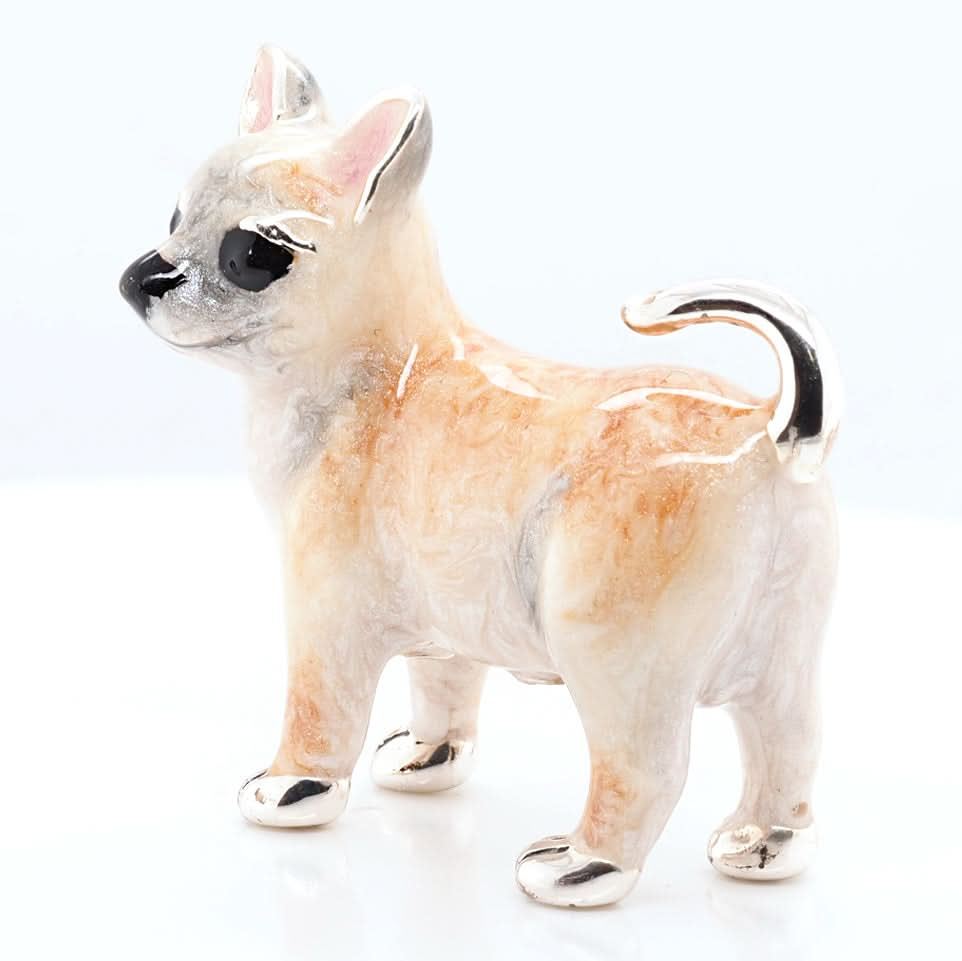 Handcrafted Silver and Enamel Chihuahua - Image 2
