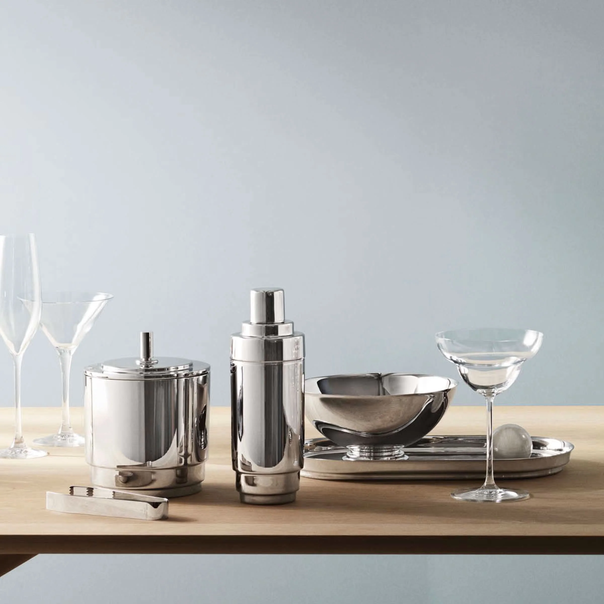 Georg Jensen Manhattan Ice Bucket with Tongs (3586086) - Image 2